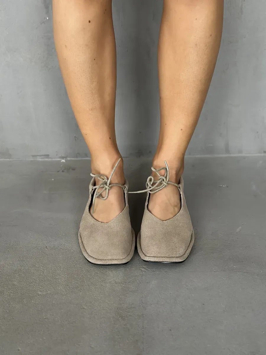 Балетки женские натуральная замша