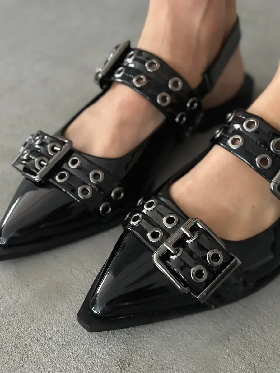 Туфли женские экокожа лак