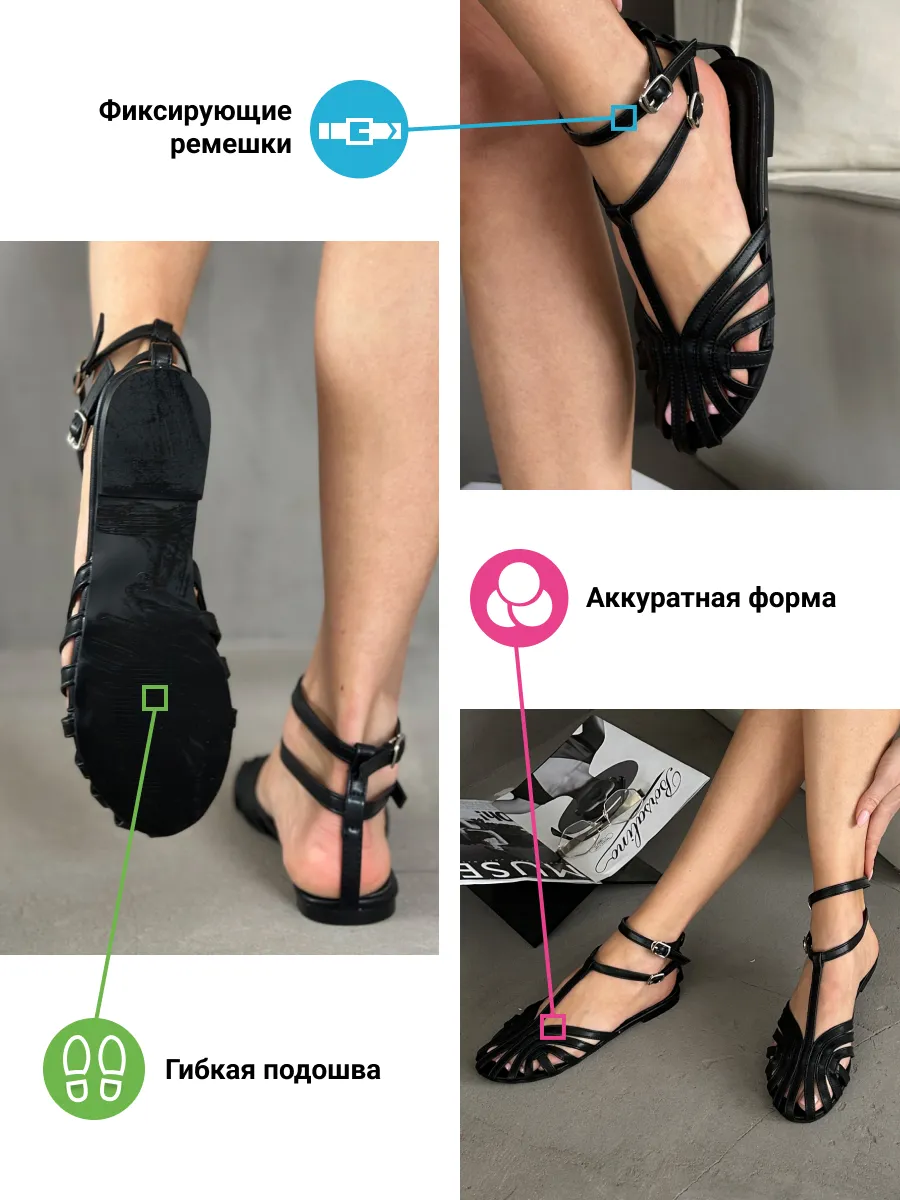 Босоножки женские экокожа