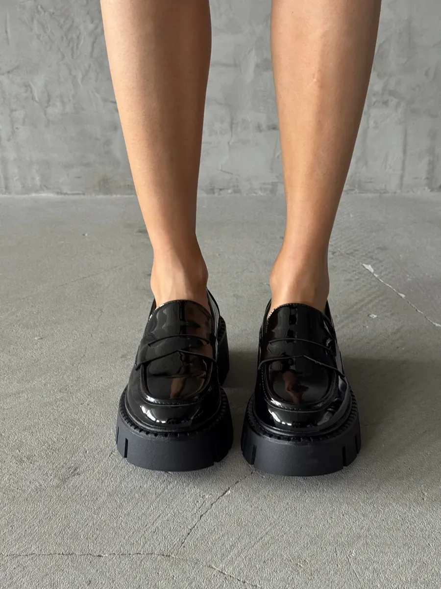 Лоферы на платформе высокой подошве