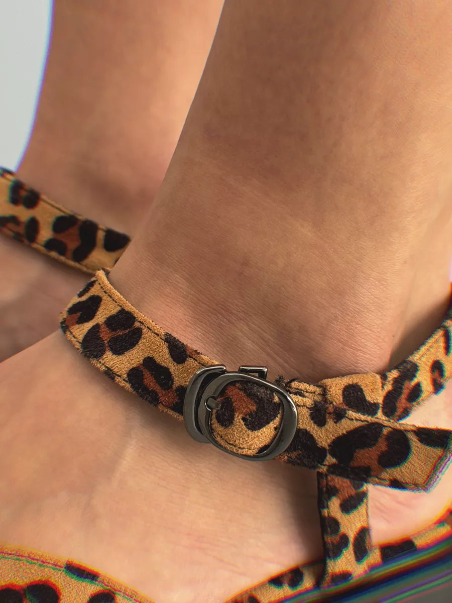 Босоножки женские экозамша