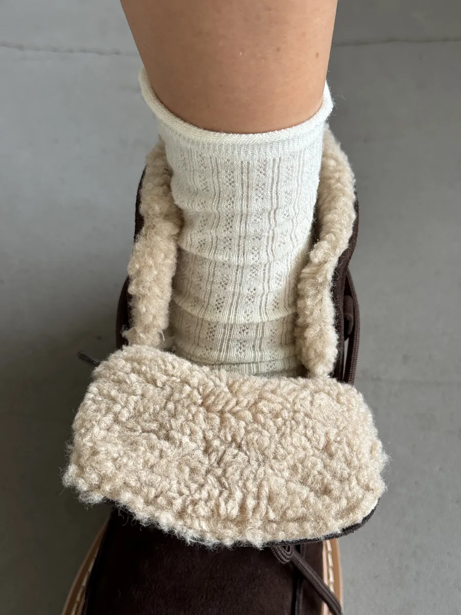 Ботинки женские натуральная замша шерсть