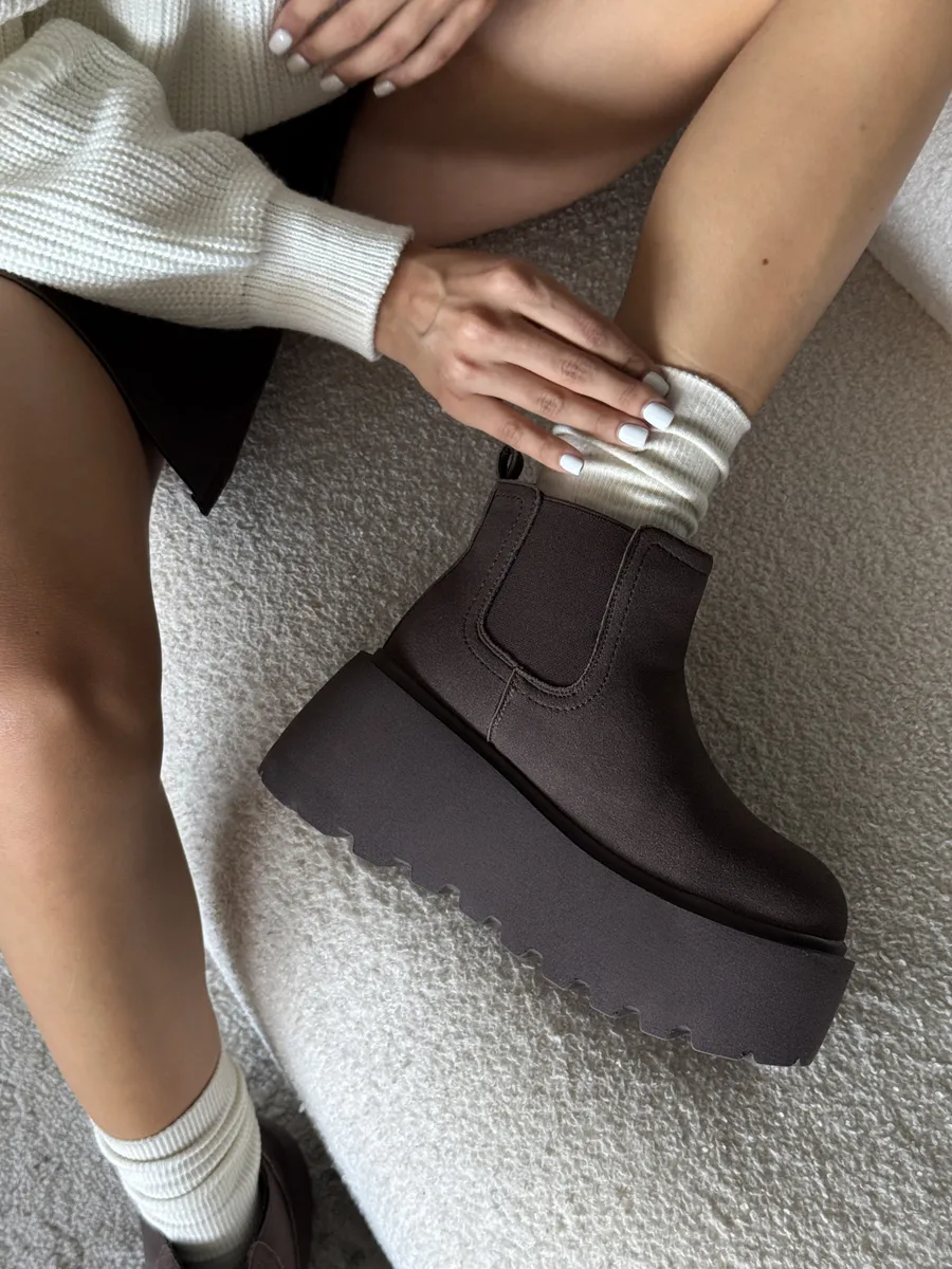 Ботинки женские текстиль шерсть