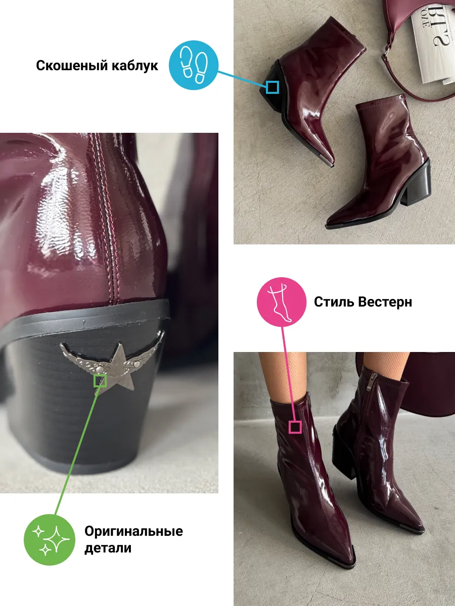 Ботинки женские экокожа