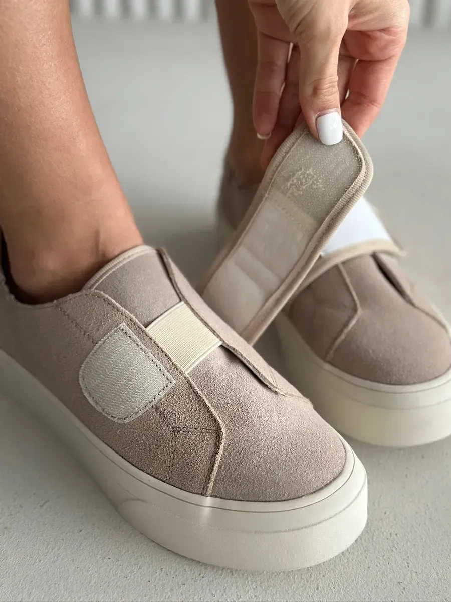 Лоферы женские натуральная замша