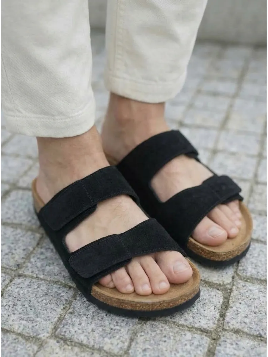 Летние шлепанцы мужские биркенштоки на платформе