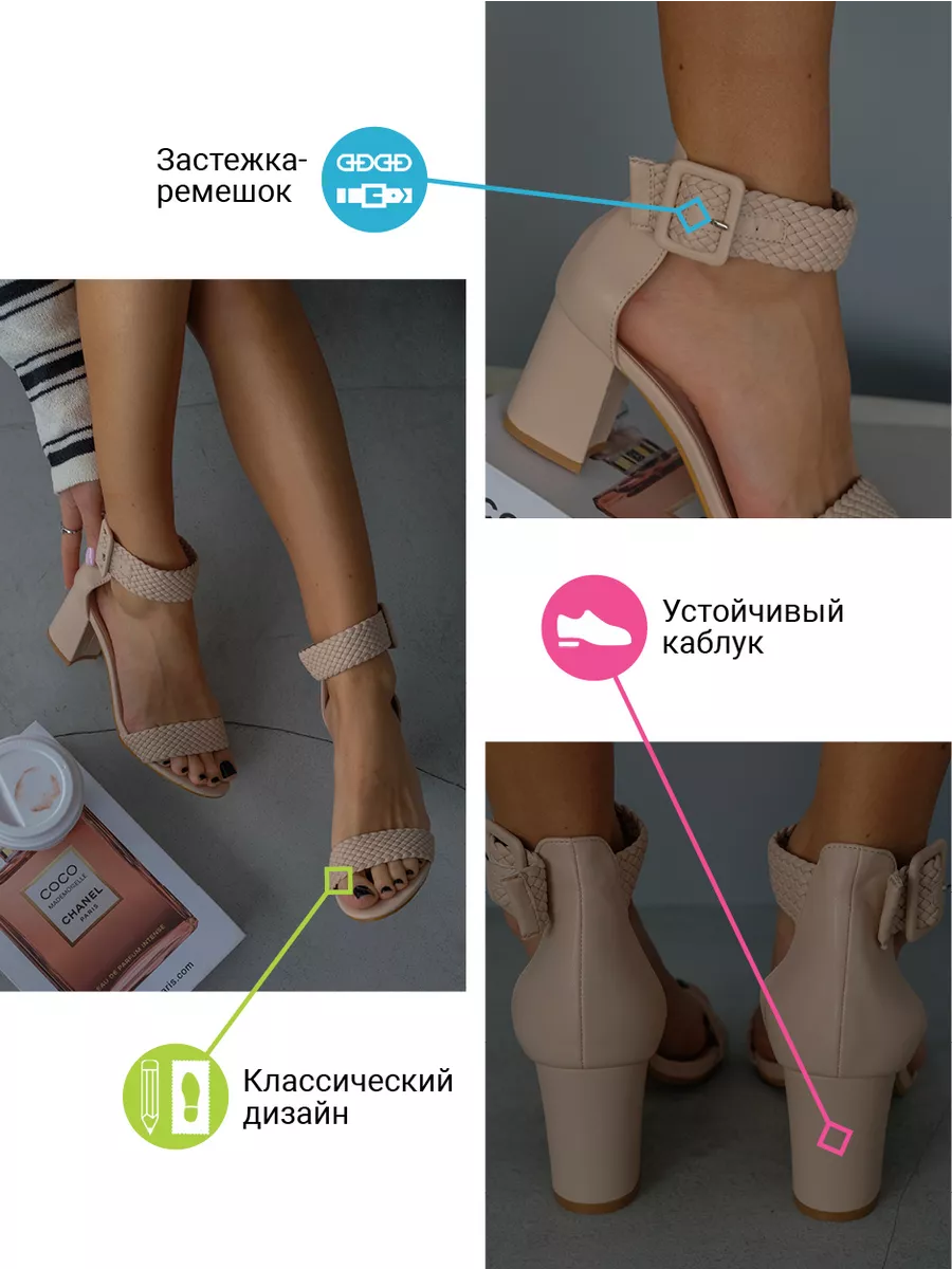 Босоножки женские экокожа