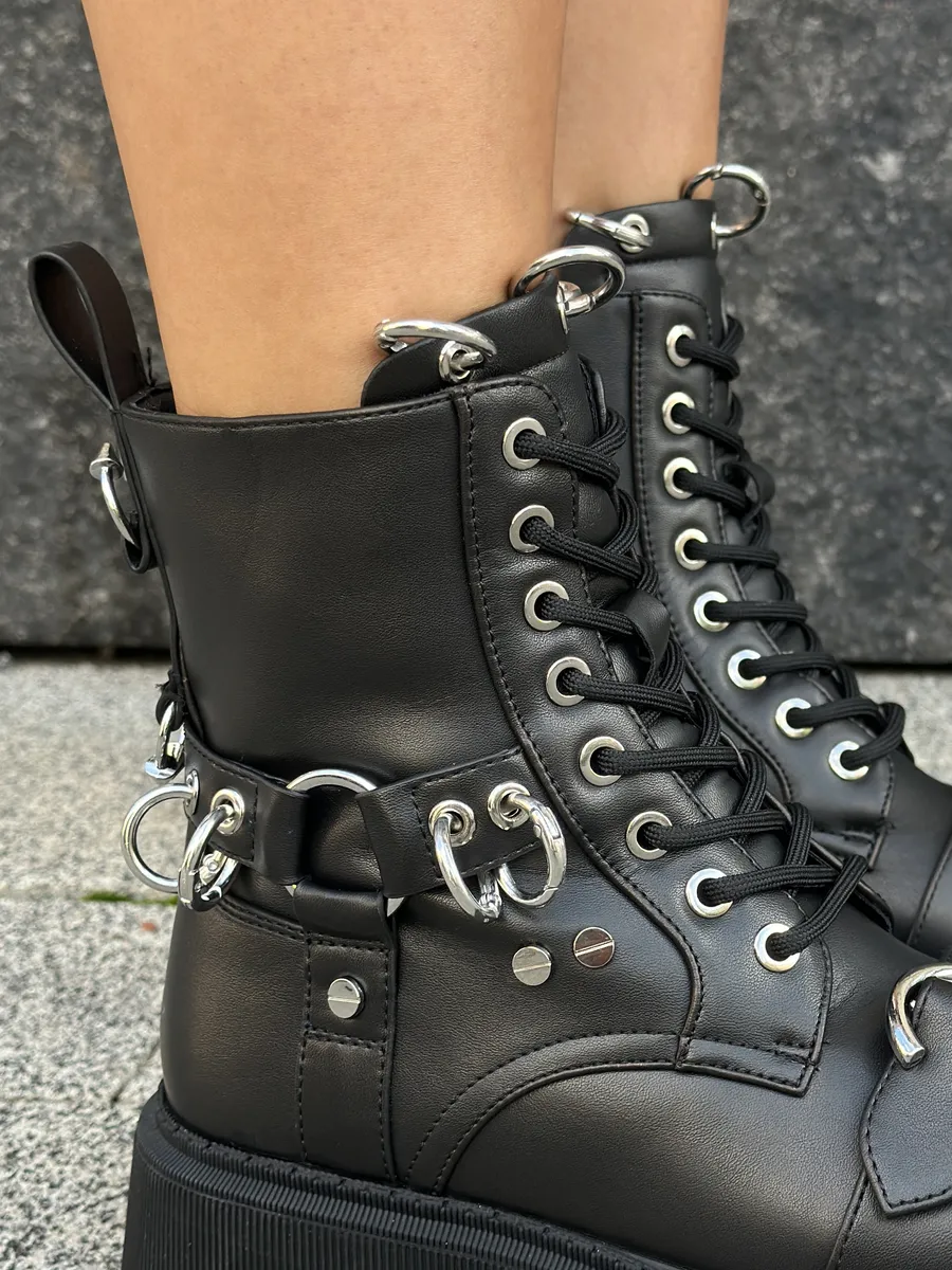 Ботинки женские экокожа шерсть