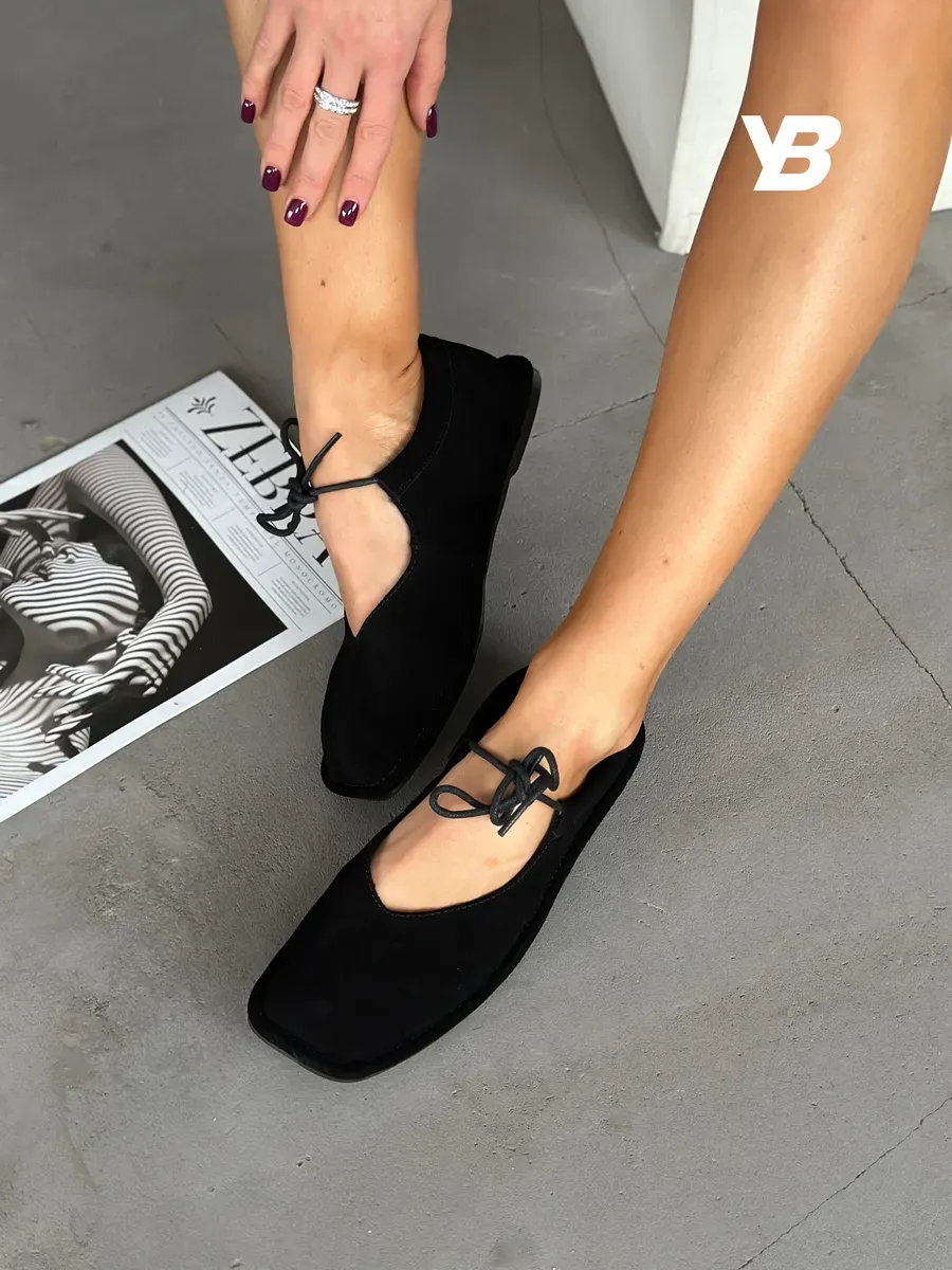 Балетки женские натуральная замша