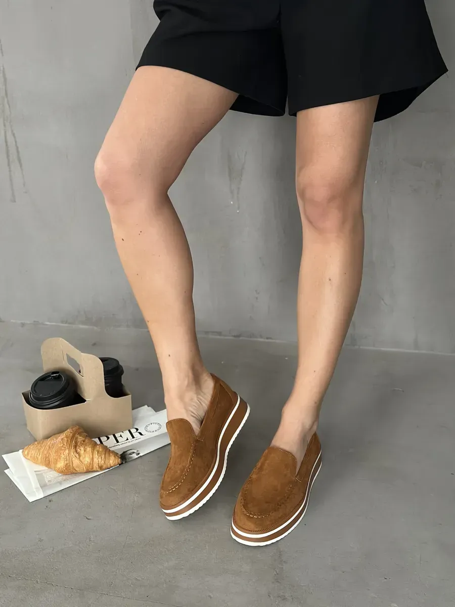 Лоферы женские текстиль