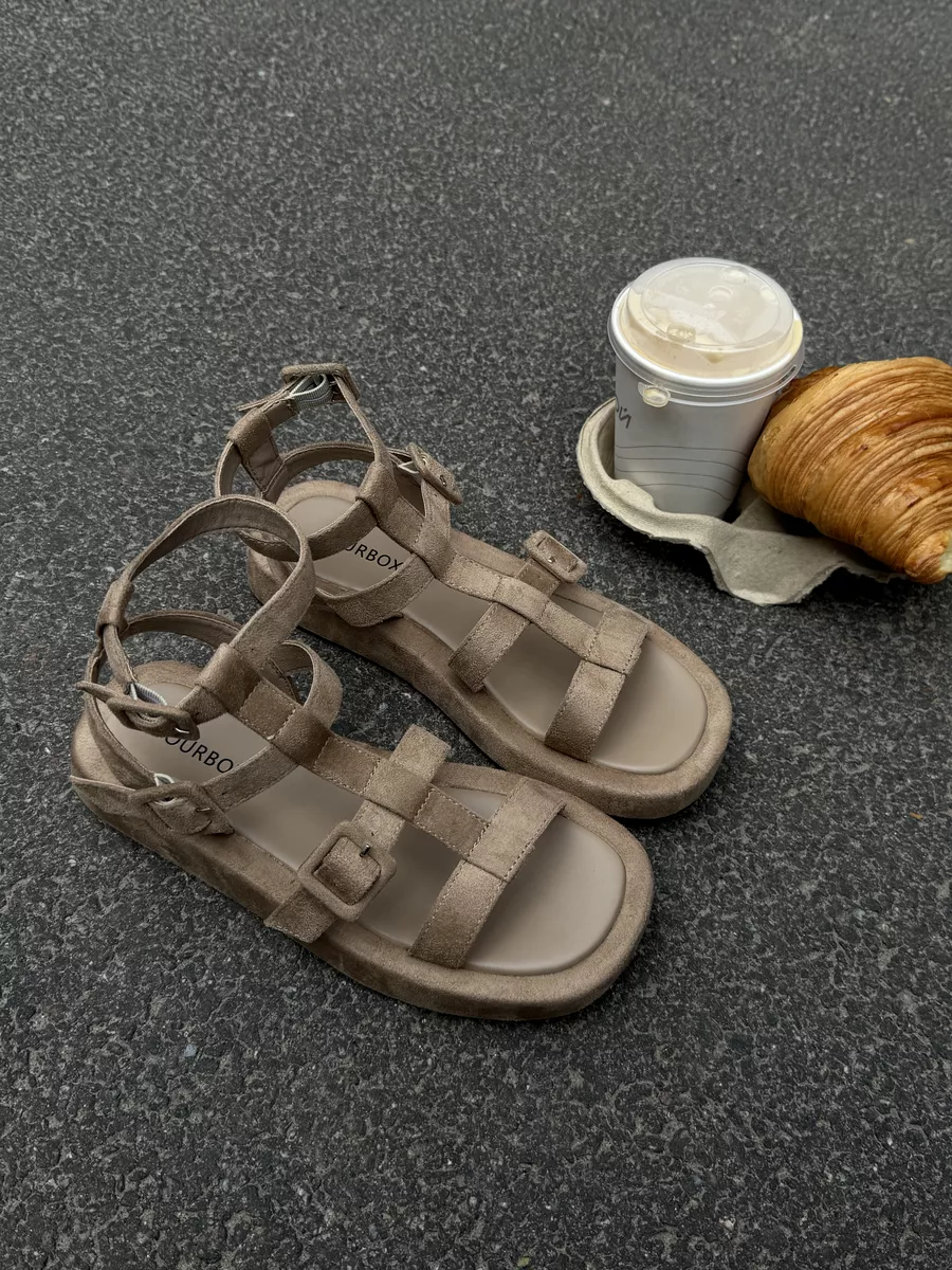 Босоножки женские экозамша