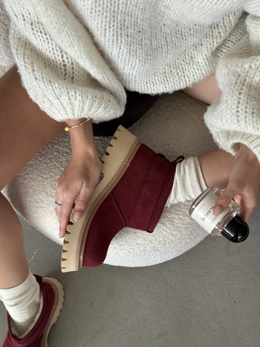 Ботинки женские натуральная замша шерсть