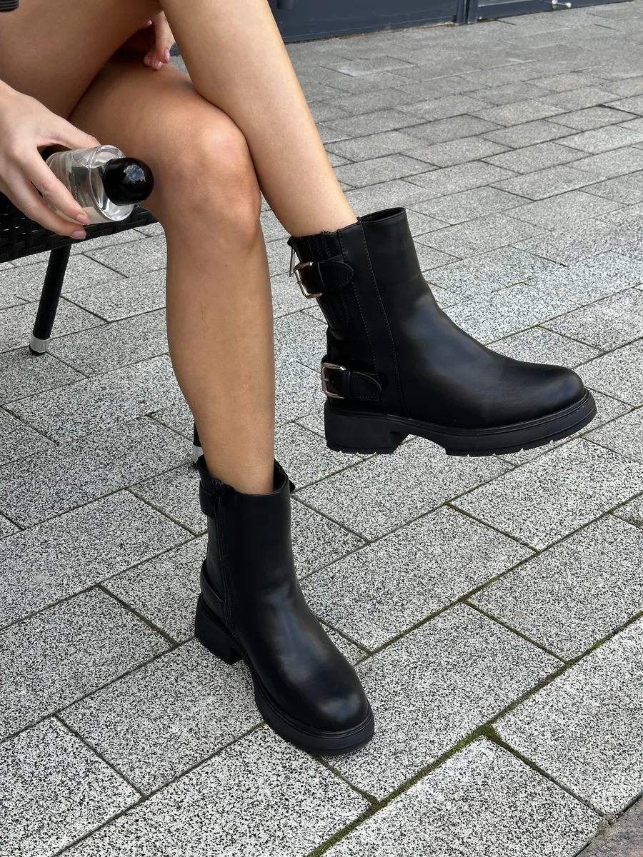 Ботинки женские экокожа шерсть