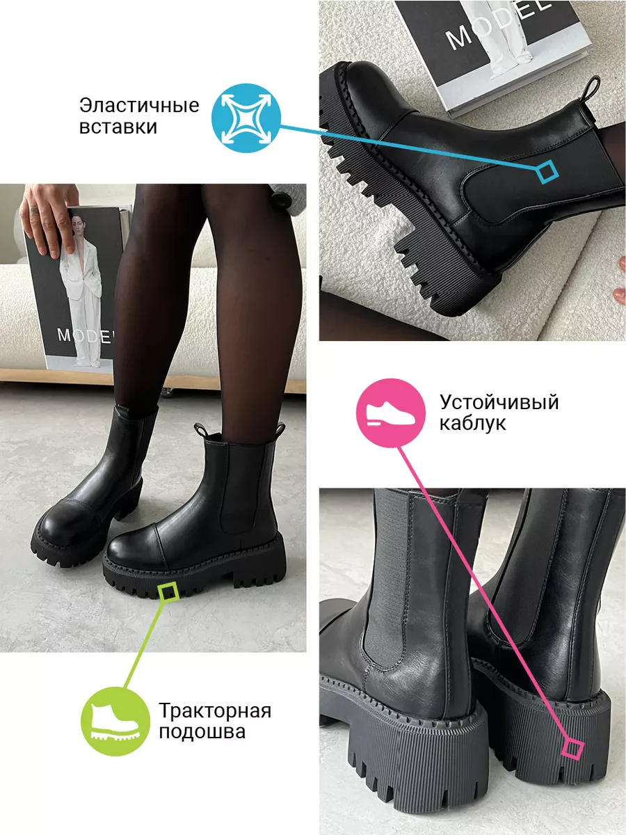 Ботинки женские экокожа