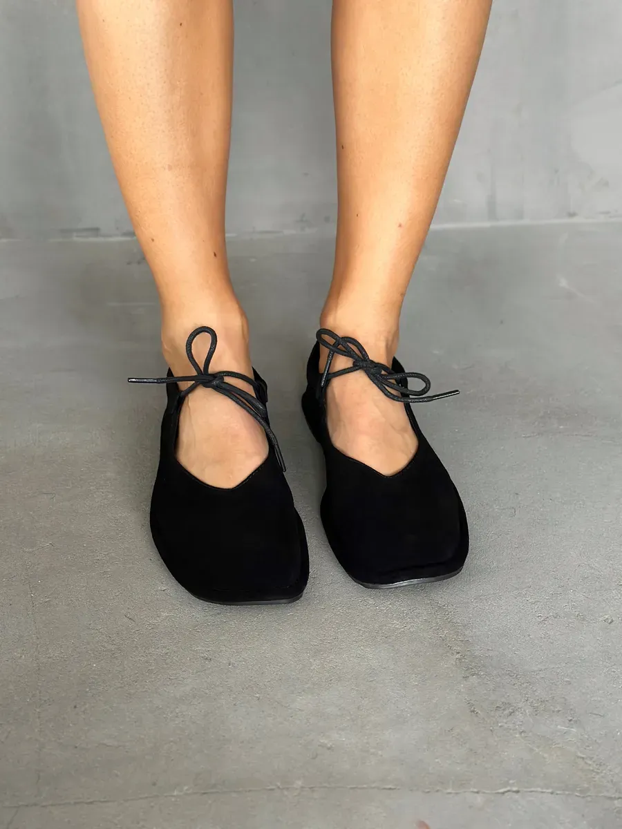 Балетки женские натуральная замша