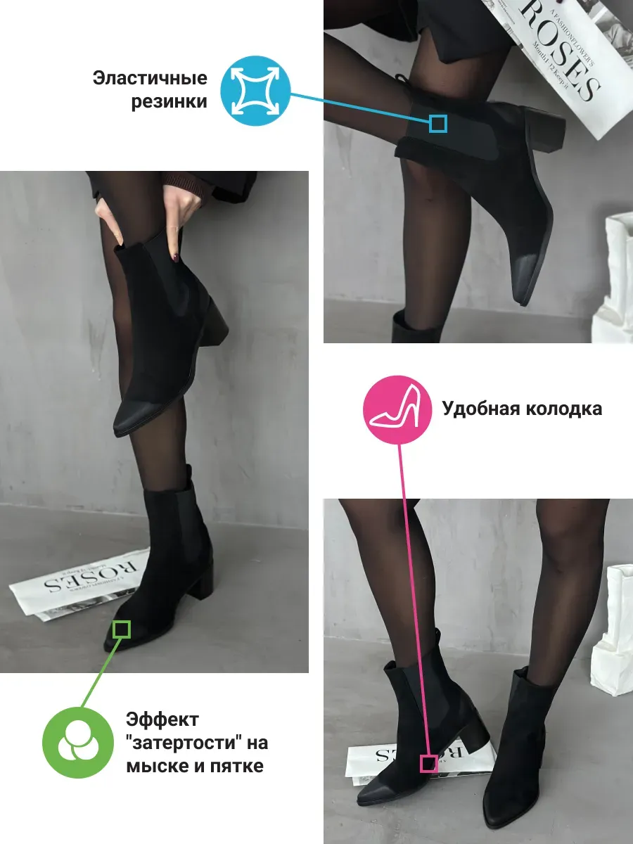 Ботильоны женские текстиль