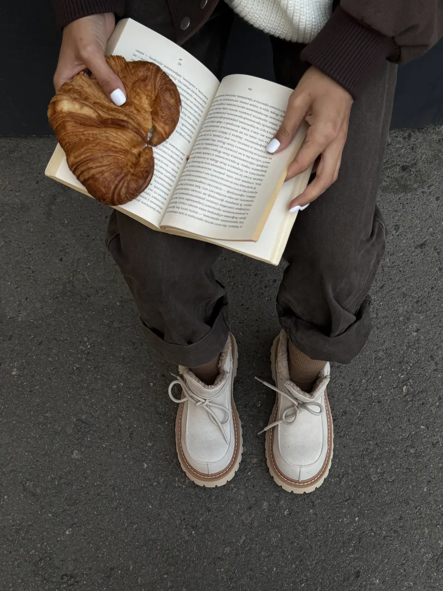 Ботинки женские натуральная замша шерсть