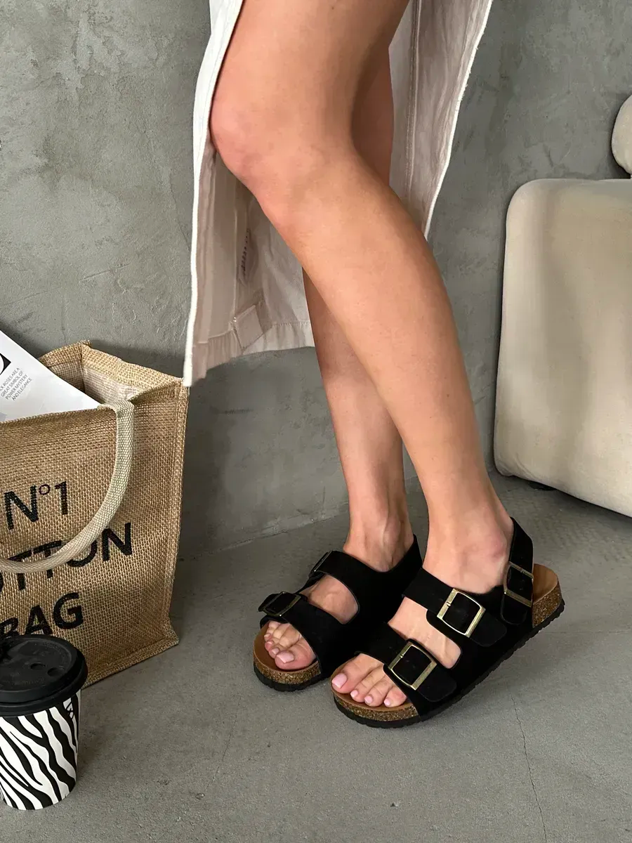 Босоножки женские натуральная замша