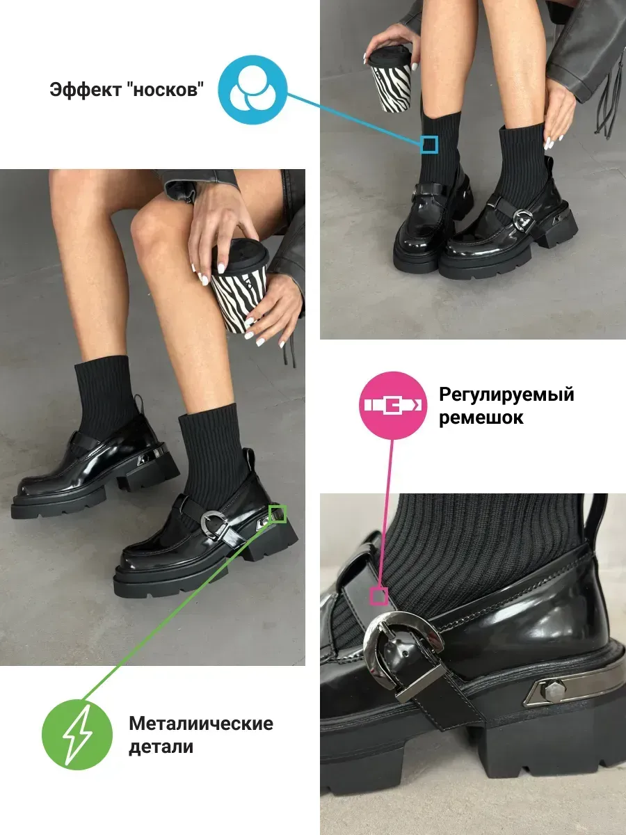 Ботинки женские экокожа