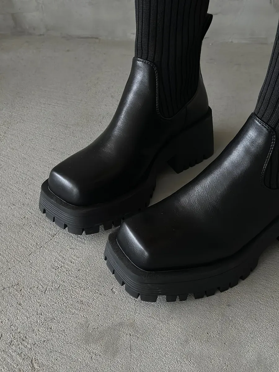 Ботинки женские экокожа