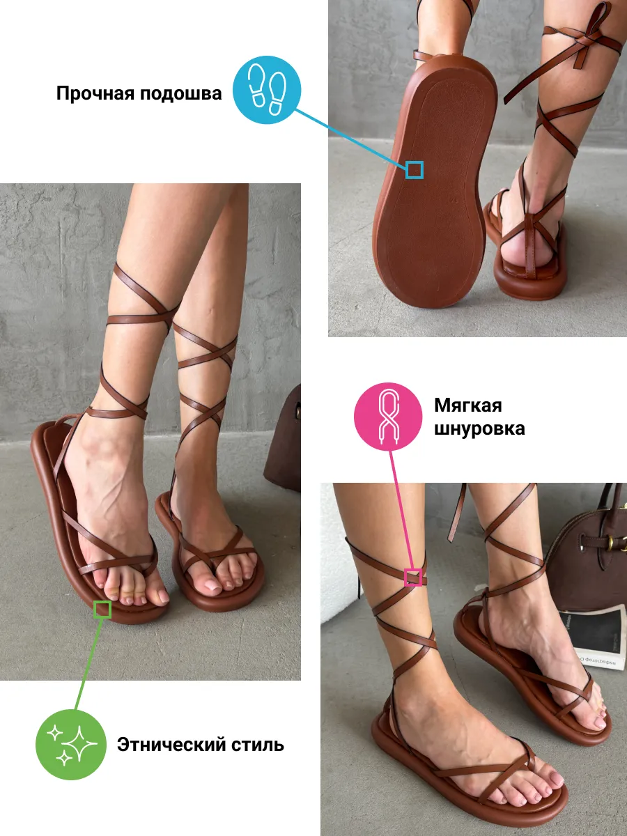 Босоножки женские экокожа