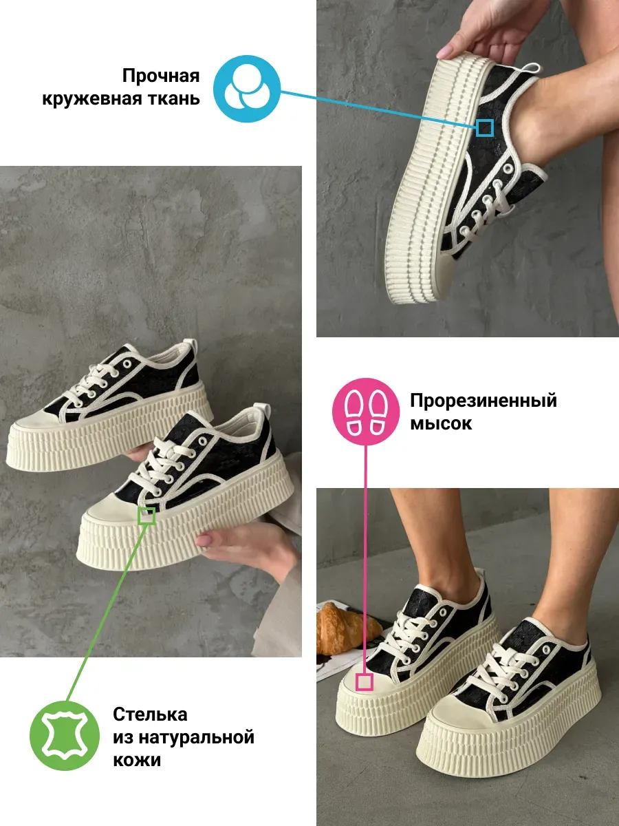 Кеды женские текстиль