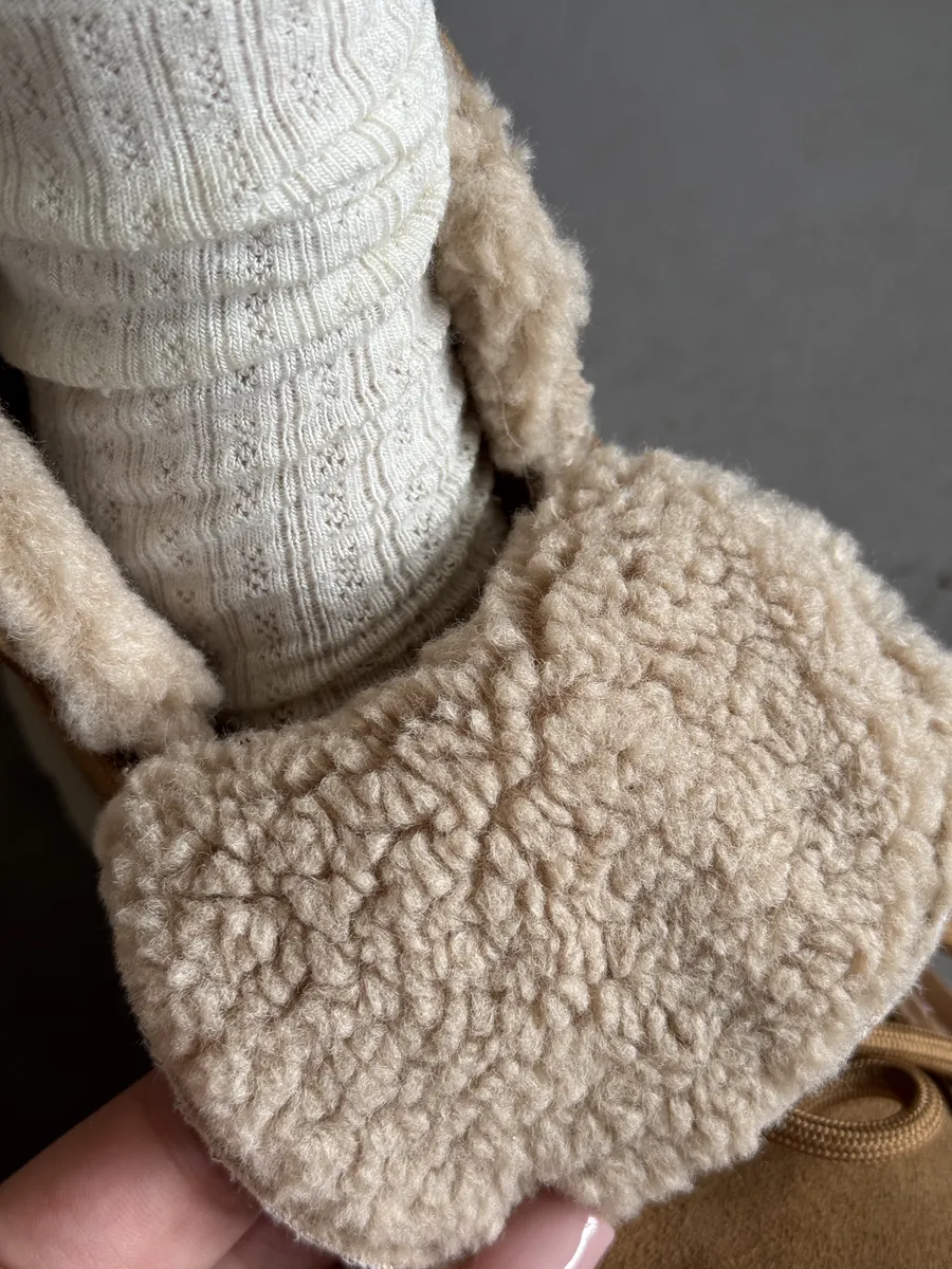 Ботинки женские натуральная замша шерсть