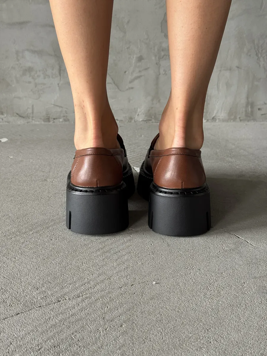 Лоферы на платформе высокой подошве