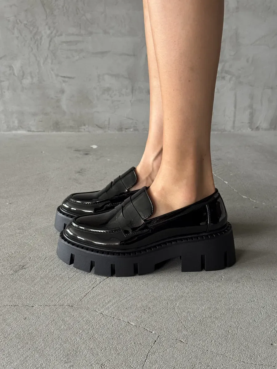 Лоферы на платформе высокой подошве