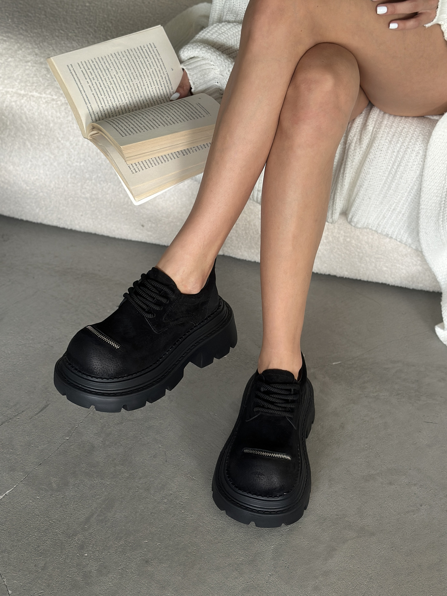 Ботинки женские натуральная замша