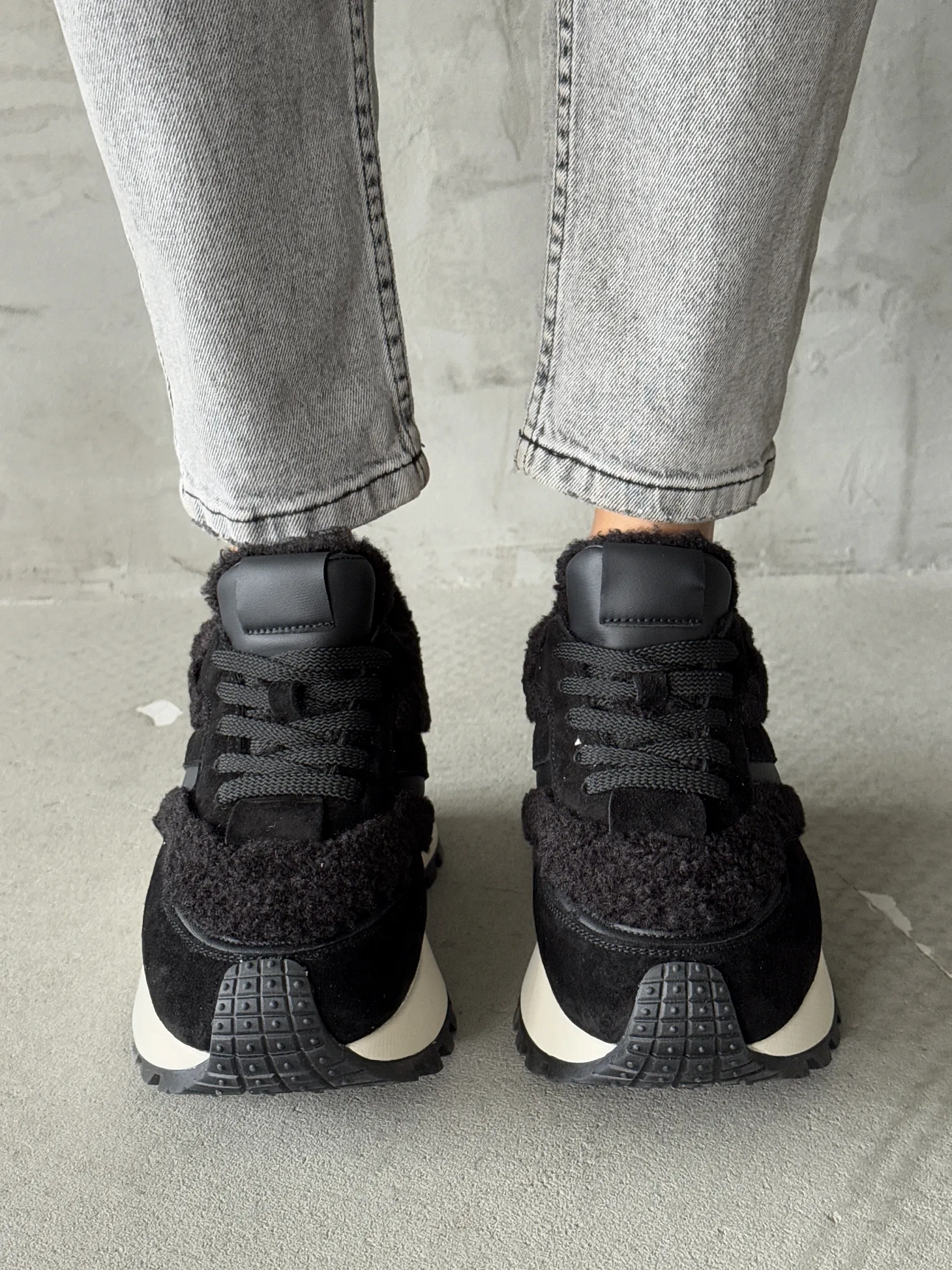 Кроссовки женские натуральная замша шерсть