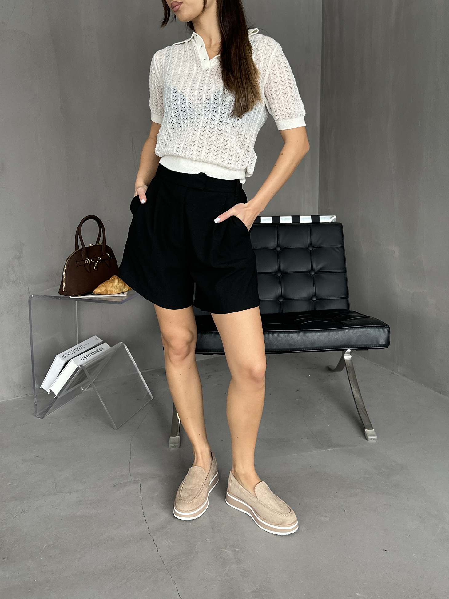 Лоферы женские текстиль