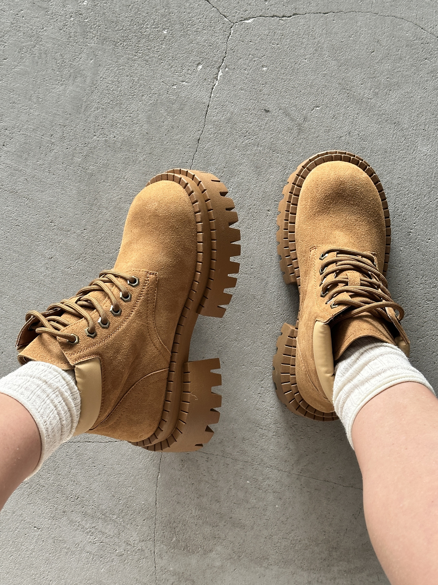 Ботинки женские натуральная замша шерсть