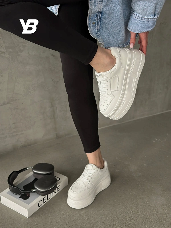 Кроссовки женские весна белые на платформе