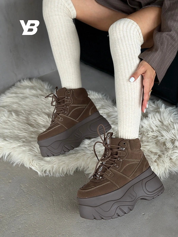 Ботинки женские экозамша