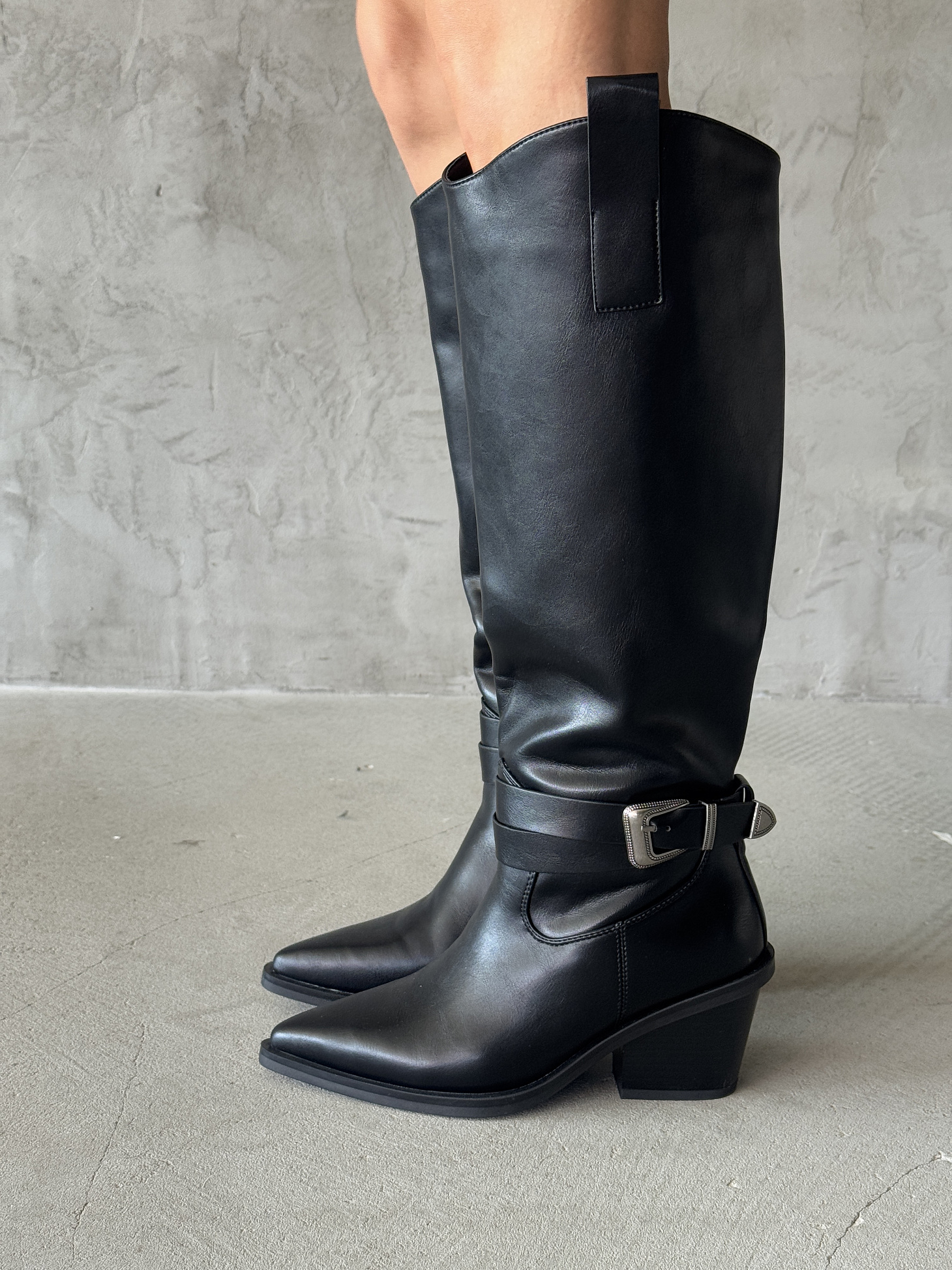 Сапоги женские экокожа шерсть