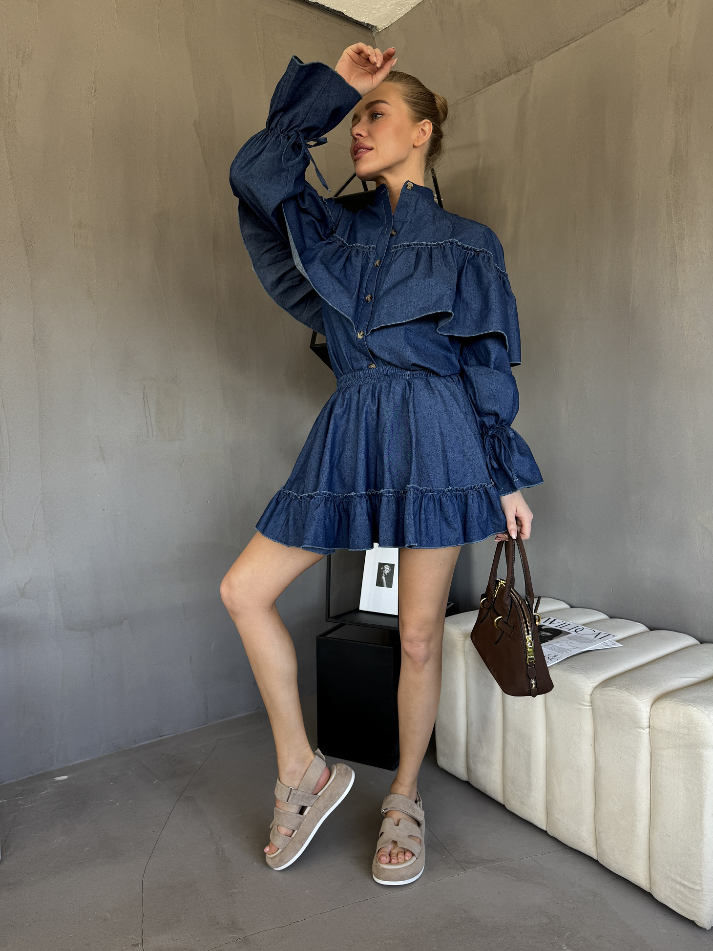 Босоножки женские текстиль