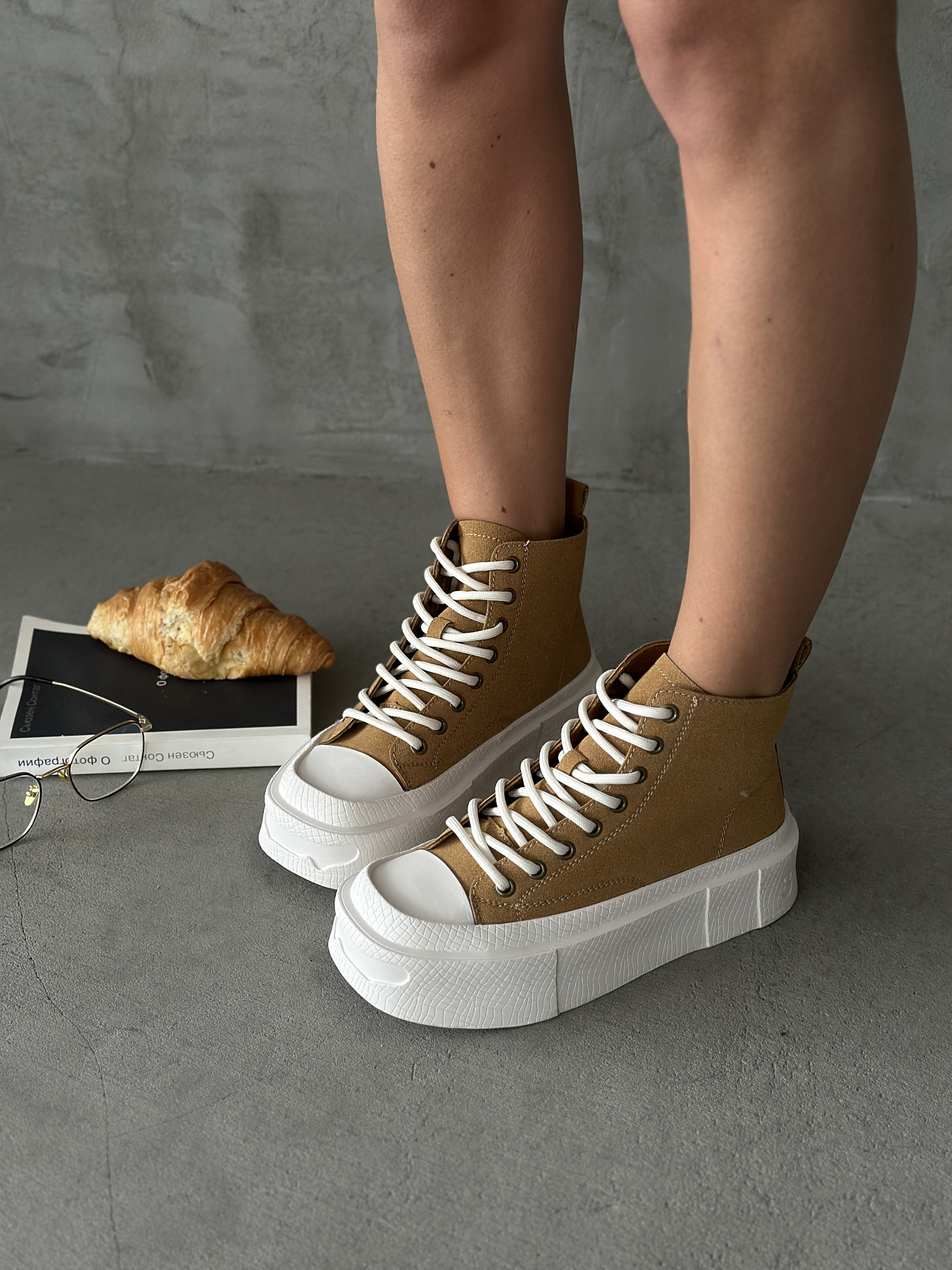 Кеды женские экозамша