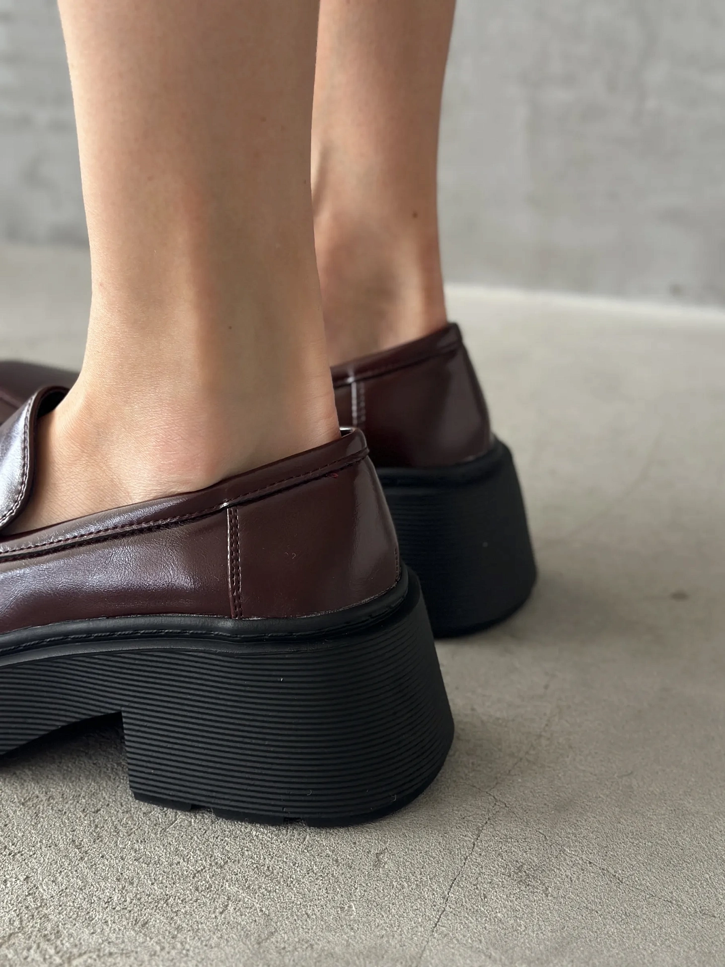 Лоферы на платформе высокой подошве