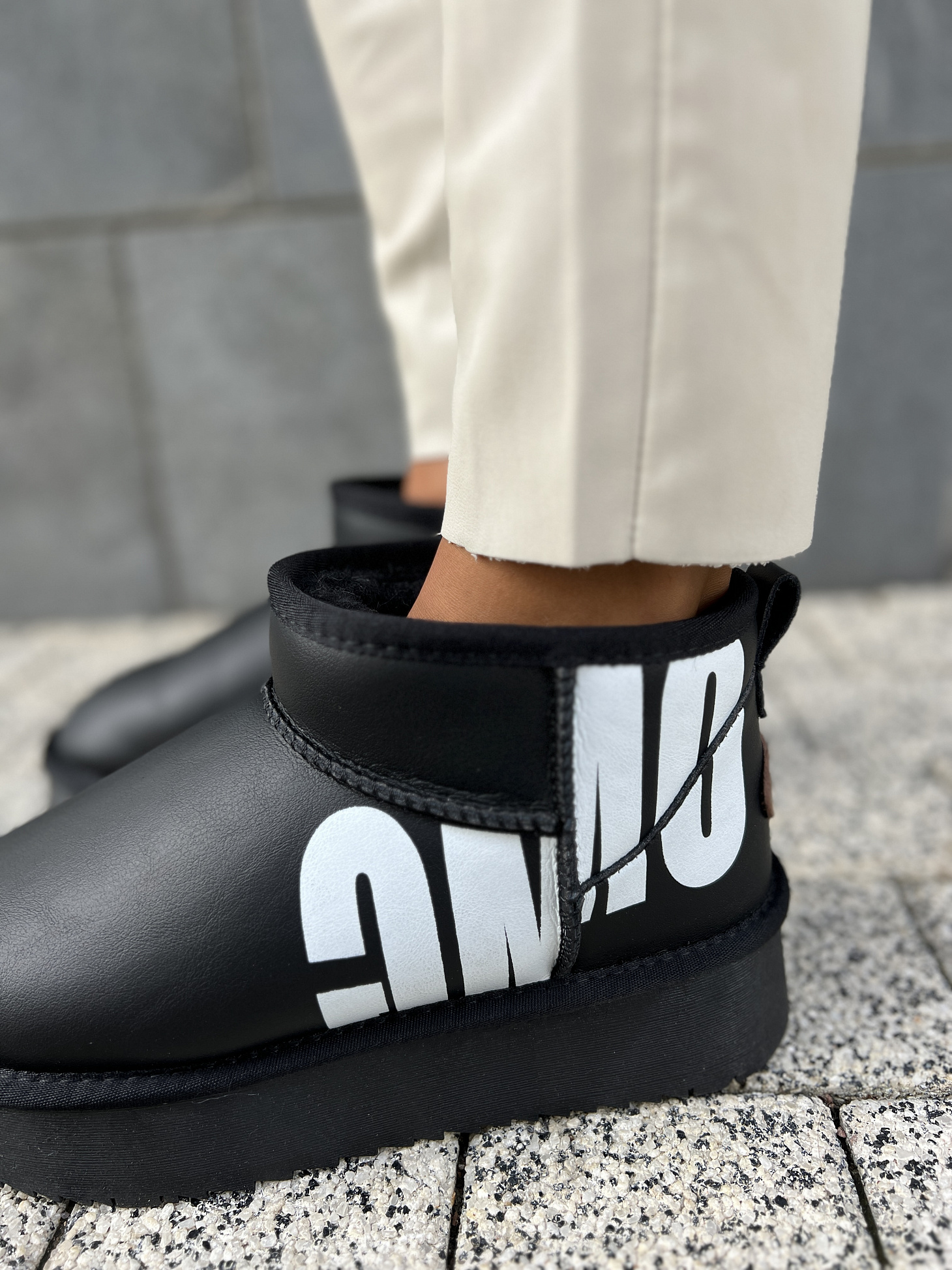 Угги женские кожа шерсть