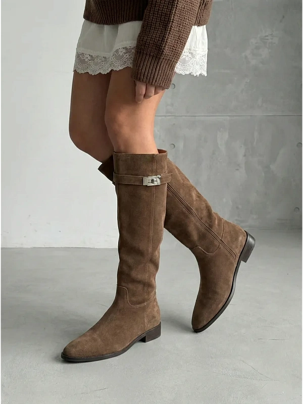 Сапоги женские натуральная замша