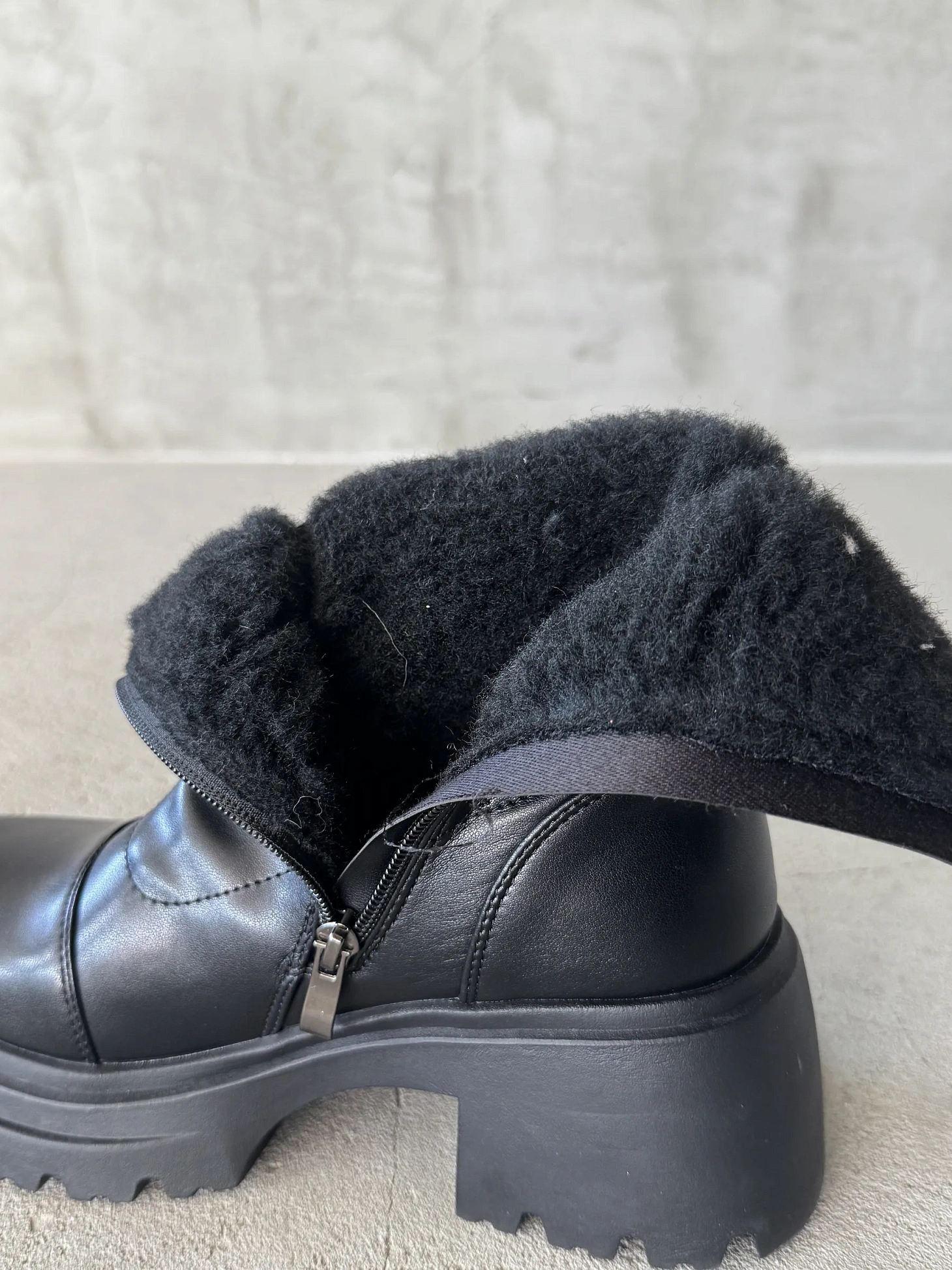 Ботинки женские экокожа шерсть