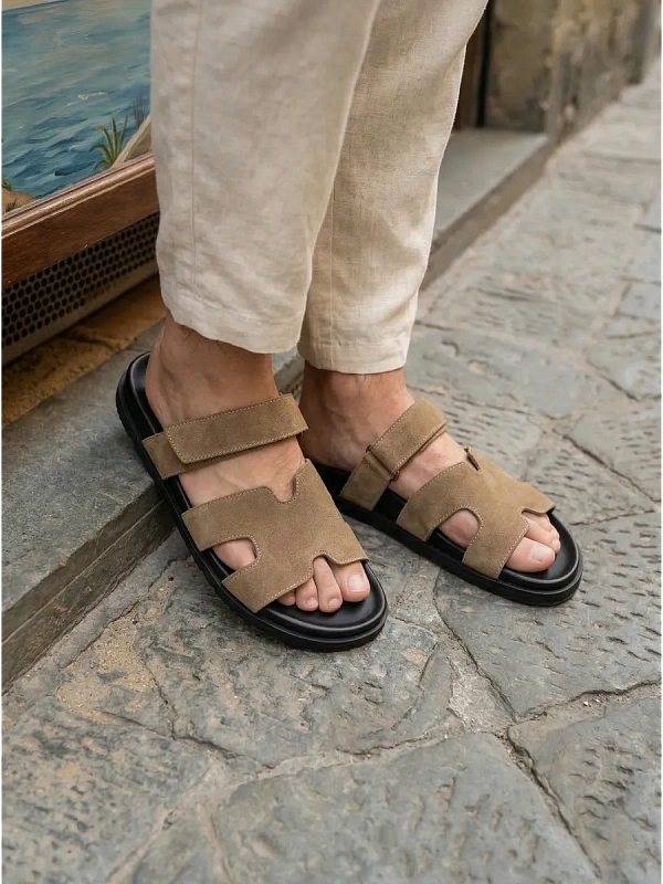 Летние шлепанцы мужские на платформе