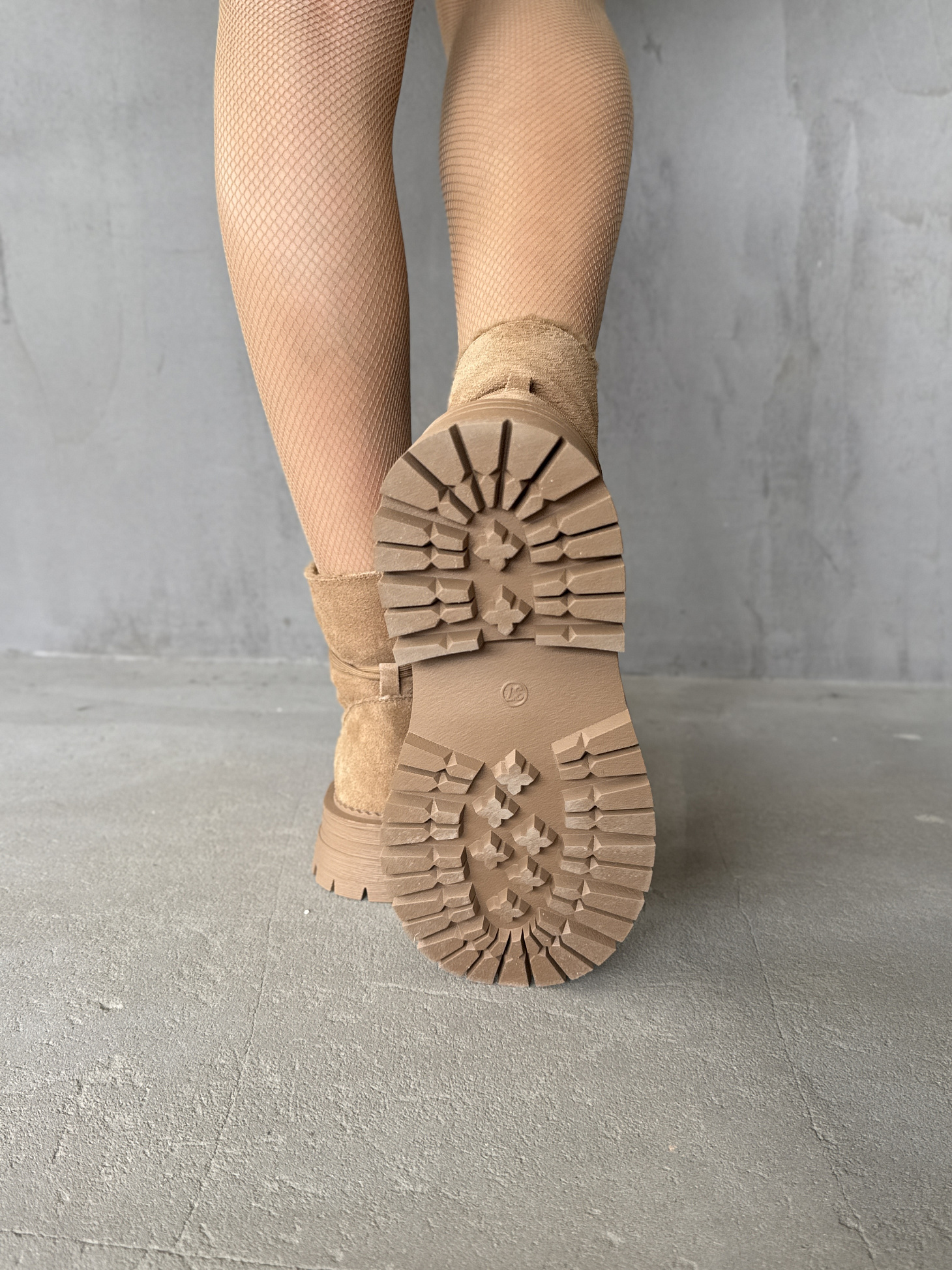 Ботинки женские натуральная замша шерсть