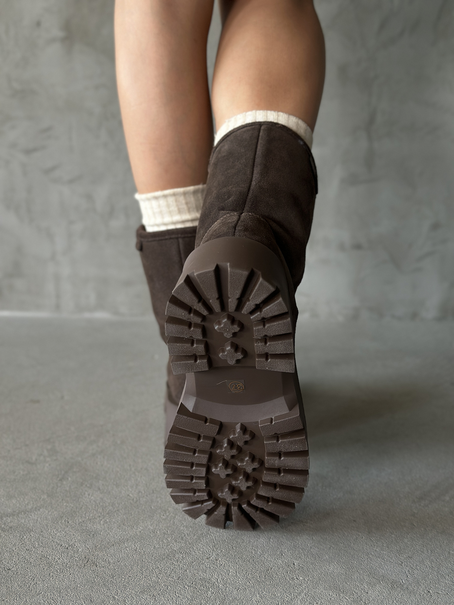 Сапоги женские натуральная замша шерсть