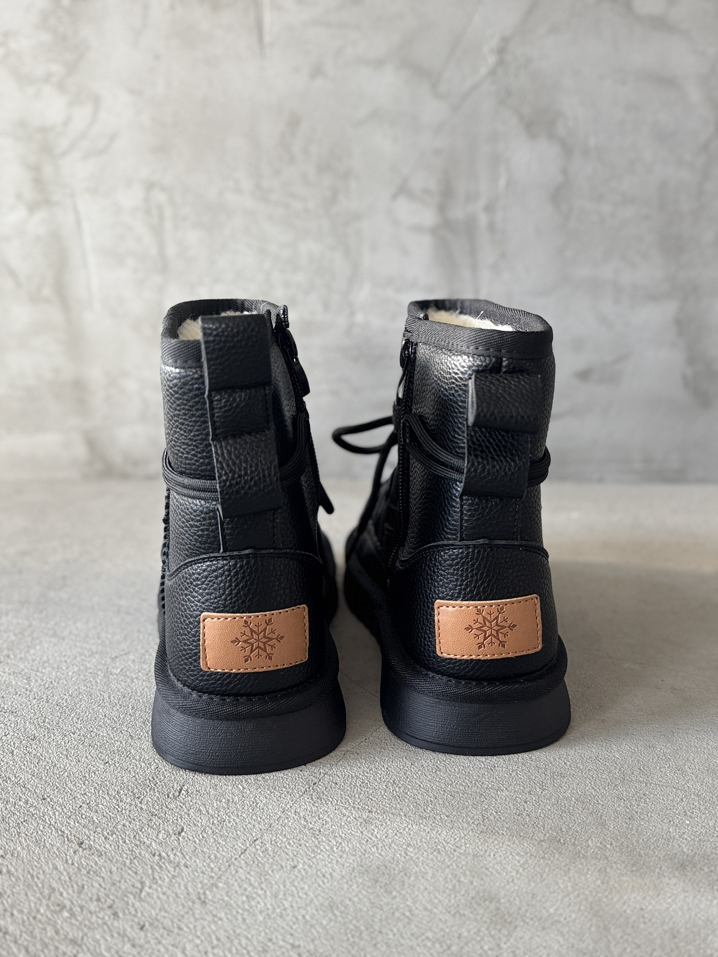 Ботинки детские экокожа шерсть