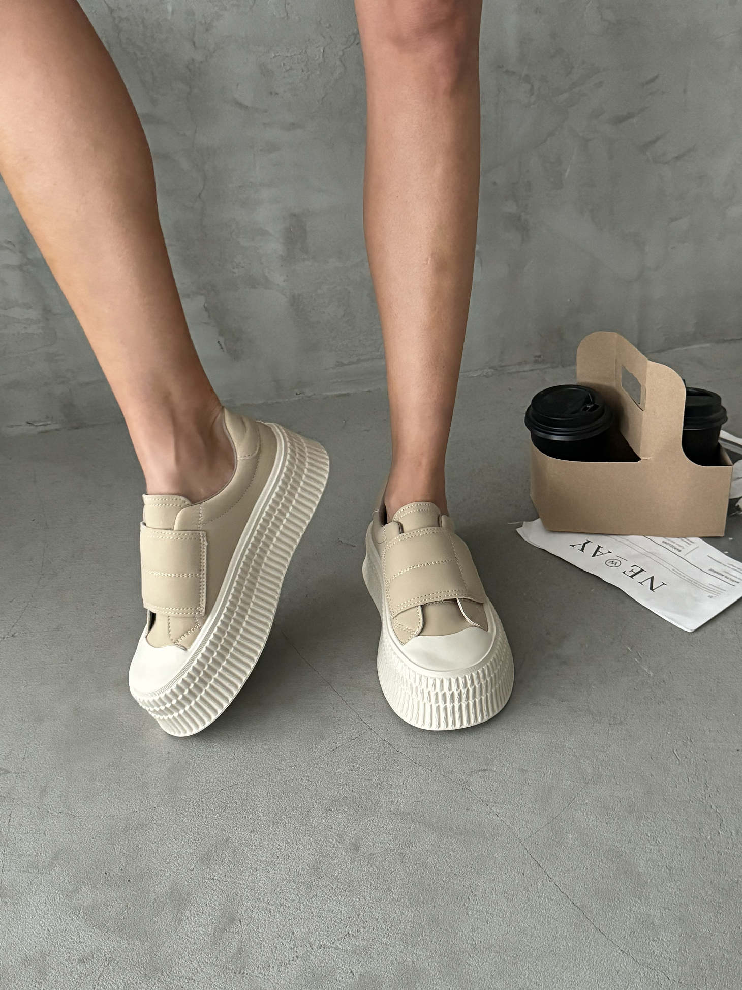 Кеды женские экокожа