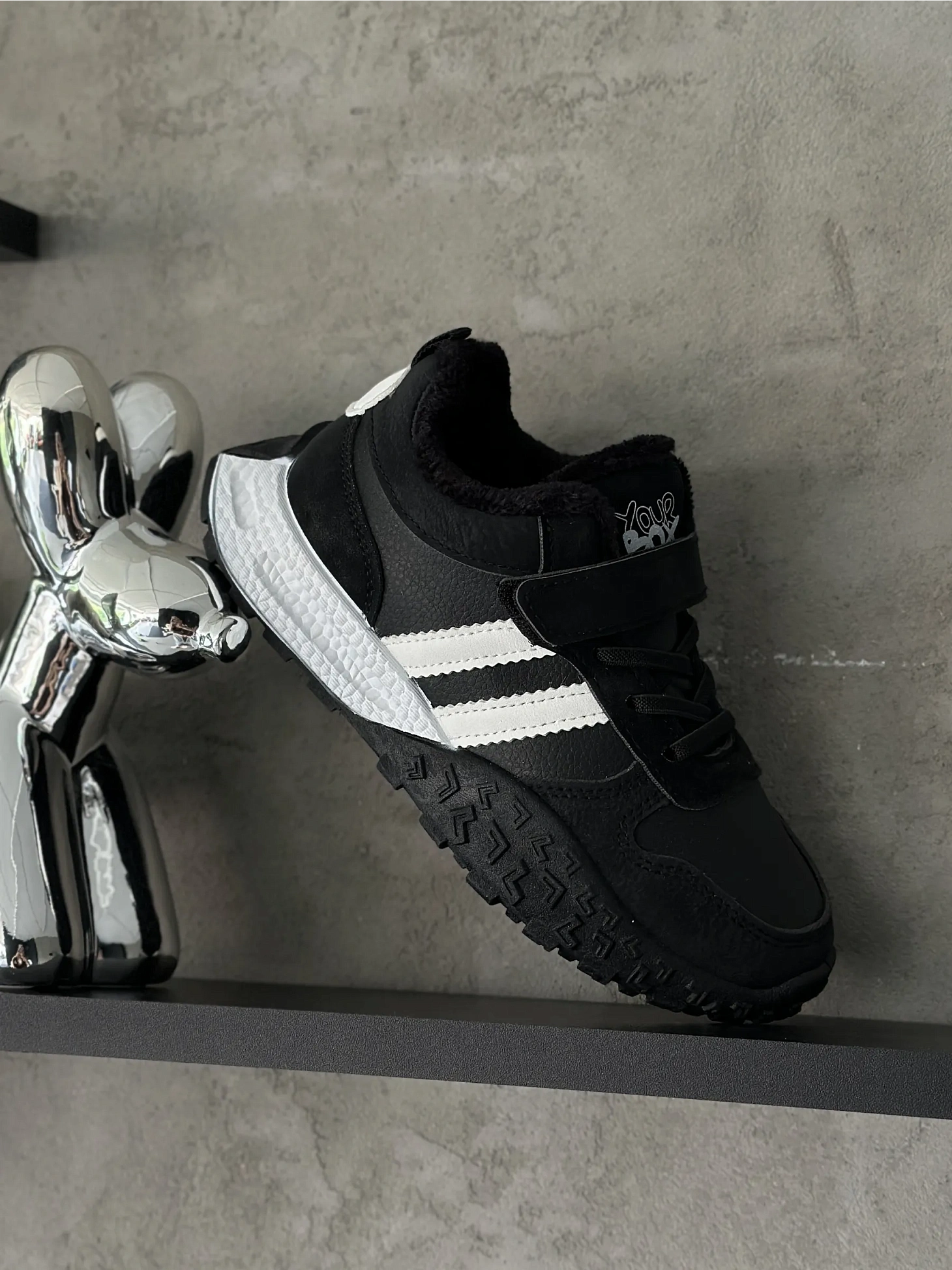 Зимние кроссовки детские на высокой подошве