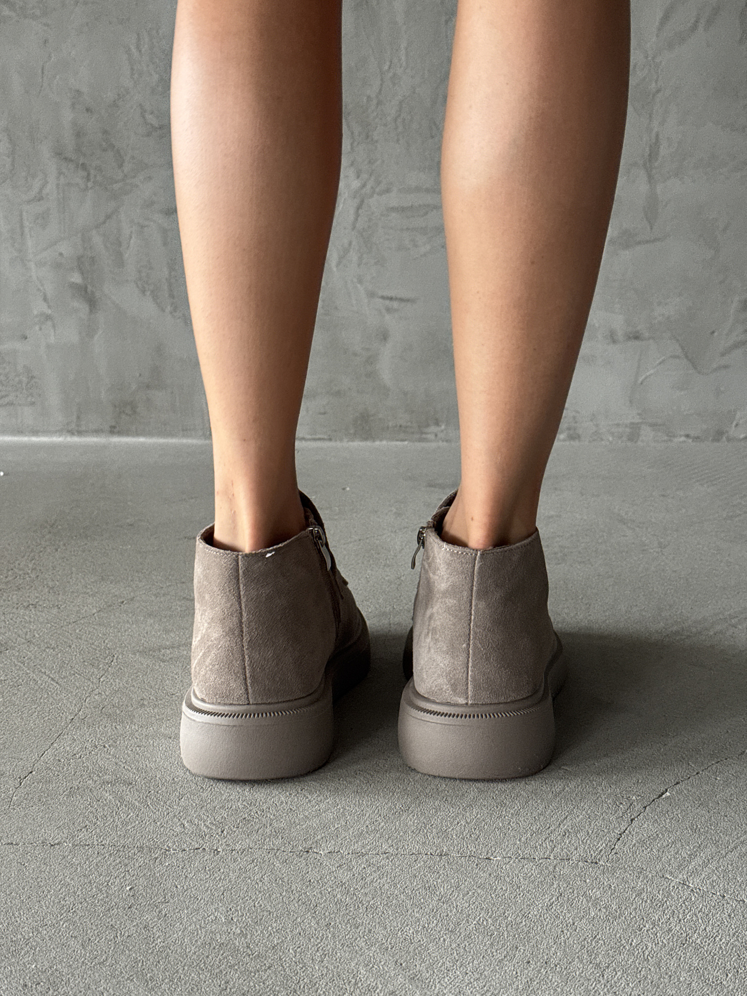 Ботинки женские натуральная замша шерсть