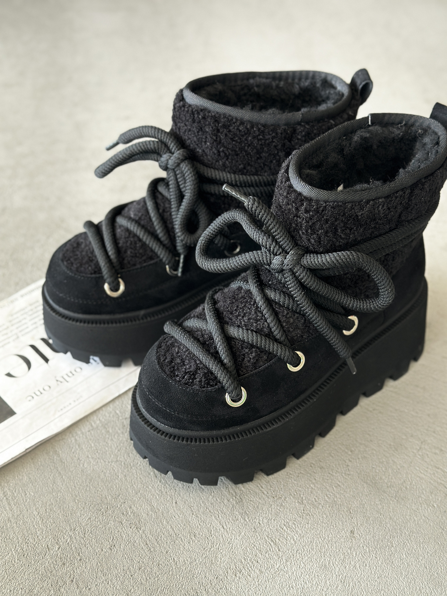 Угги женские экозамша шерсть